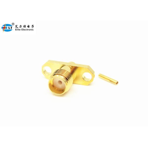Female 2 Holes Flange Mount SMA RF Connector Gold Plated 50Ohm
