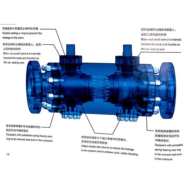Metallurgy Industry Fire Safe NPS 6" Double Block And Bleed Valve