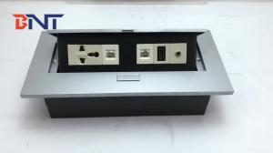 Quality table top socket popup box/ desktop socket round connector with multiple wires wholesale