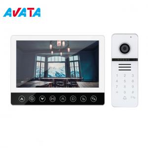 Quality 7 Inch 4 Wire Villa Video Intercom Doorbell Camera Video Door Phone Work with ID IC Card Unlock wholesale