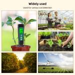 3in1 Soil Tester Kit EC 0.01-20.00ms/cm Moisture Temperature Meter For Garden