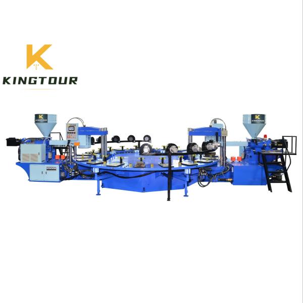 20 Stations Vertical Injection Machine Two Color PVC / TPR / TPU / TR Sole Injection Molding Machine