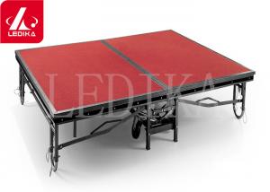 China Red Folding Stages Platform Stage Roof Truss With Adjustable Pillars on sale
