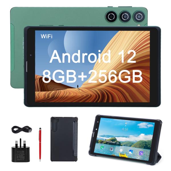 Cheap C idea Sim Support Green Tablet PC 8GB RAM 256GB ROM 800x1280 IPS HD Screen Display Tablet With Case CM835 for sale