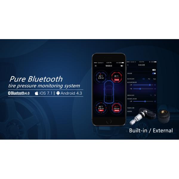 Digital Type External TPMS Bluetooth Tire Pressure Monitoring System 100 - 900kpa