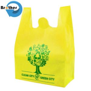 Quality Supermarket Tote Ultrasonic Non-Woven T-Shirt Bag Custom Cheap Reusable PP Non Woven Fabric Shopping Bag wholesale