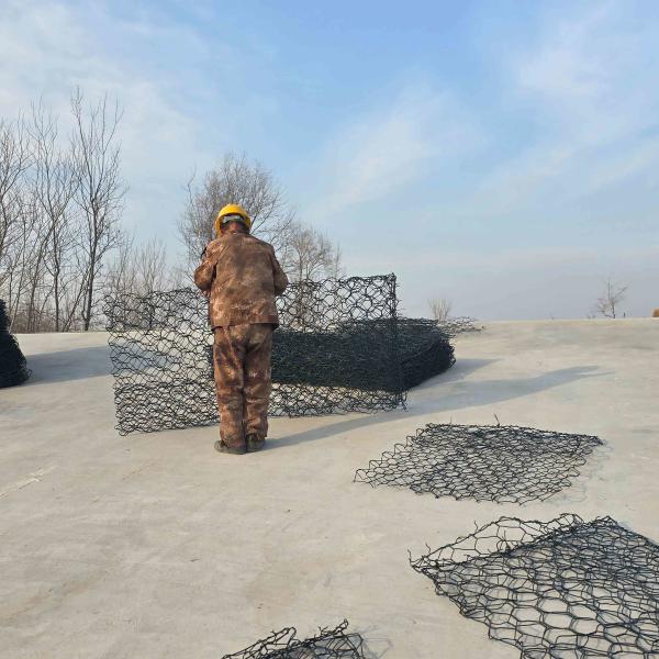 Woven Hexagonal Gabion Mesh Wall Decorative Stainless Steel Grid Gabion Box PVC Coated
