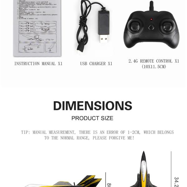 2.4G 2CH Fx635 Fixed Wing EPP Foam RC Glider Airplane F35 RTF Remote Control Plane Model with AA*2 Controller Battery