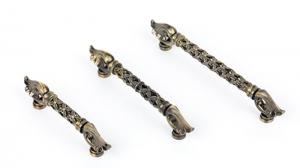 Quality High End Hardware Pull Handles Floral Openwork Pattern 24K Gold Plated wholesale