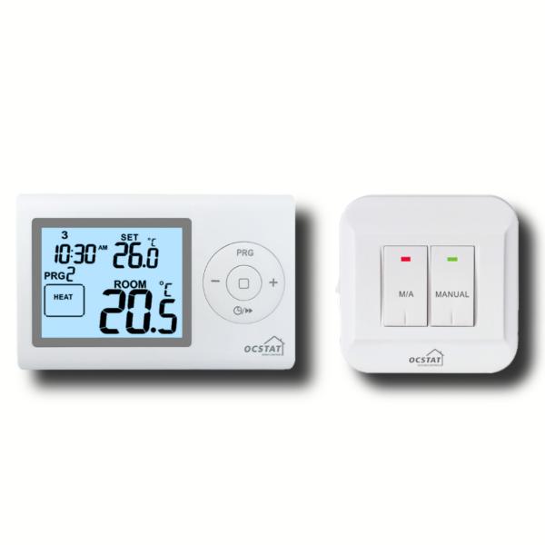 Cheap 24 Hour RF Programmable Room Adjustable Temperature Thermostat  Multi - Function  Easy Operation for sale
