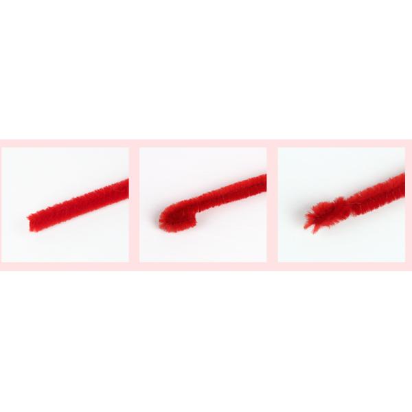 Twisted 2 colours chenille stems pipe cleaners for hobbies & children DIY hand-crafted material