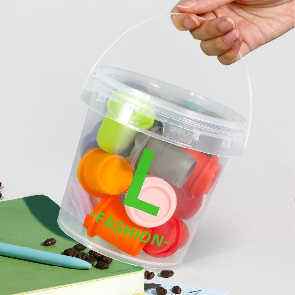 Halloween Coffee Popcorn Candy Storage Container Mini Plastic Bucket with Supplied Logo