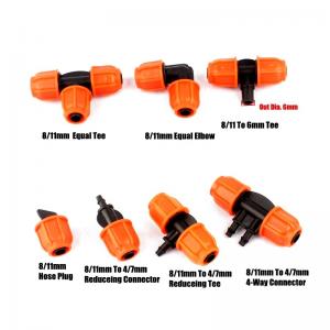 Quality 8 / 11 9 / 12mm Garden Hose Connectors Drip Irrigation System Pipe Connector wholesale