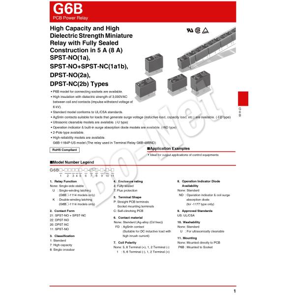 G6B-2014P-US-5VDC Omron orignal new electromagnetic relay G6B-2014P-US-12VDC G6B-2014P-US-24VDC