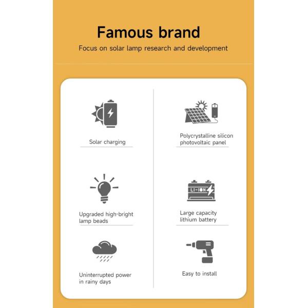 Abs Shell Led Street Light Fixture Ip67 Waterproof Dusk To Dawn Solar Powered