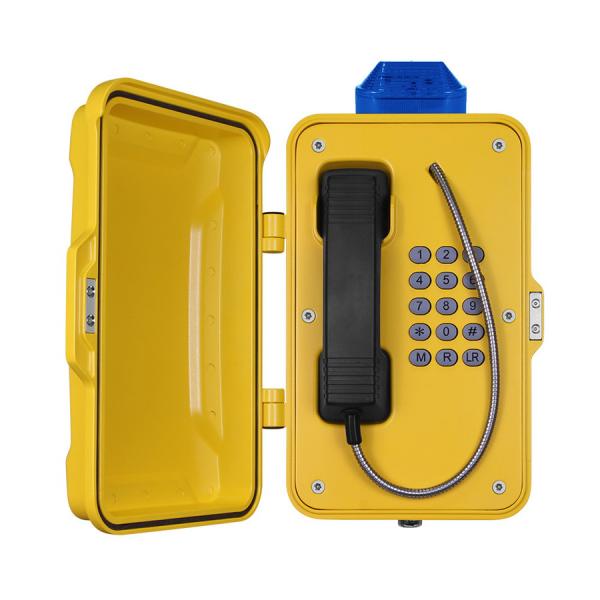 Cheap IP67 Industrial Weatherproof Telephone With Beacon , PoE Powered Tunnel Phone for sale