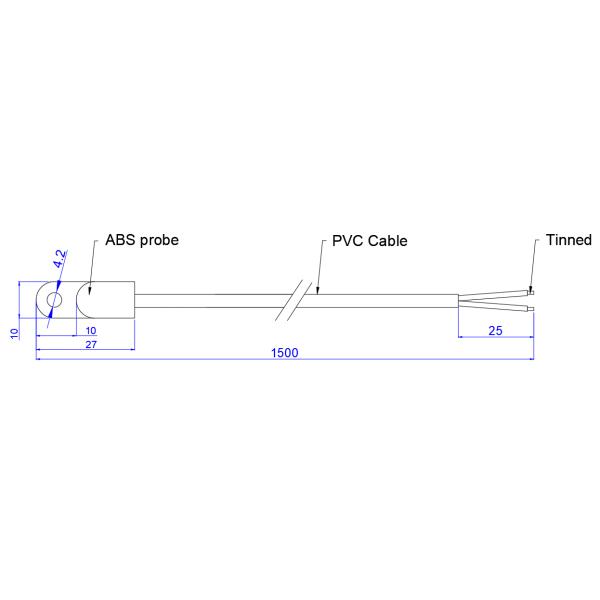 High Temperature Surface Im35 Thermistor Sensor IP64