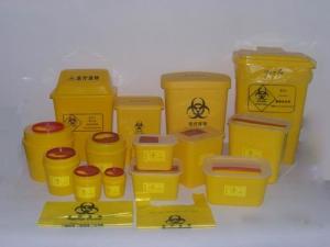 Quality Red Or Yellow Medical Waste Containers , Disposable Sharps Containers Round Shape wholesale
