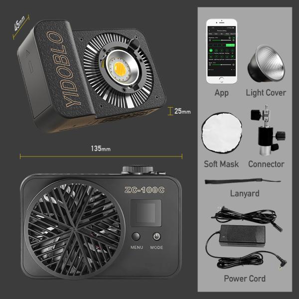 Mini pocket-sized cob fill light with many types, suitable for outdoor photography fill light