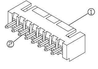 2.5mm Straight Pin Contact Wafer Connector 20P PA66 PCB Power Connector