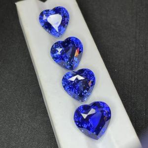 Quality Al2O3 Ocean Blue Sapphire Emerald Stones , Blue Stone Abrasion Resistance wholesale