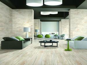 China Polished Porcelain Wood Effect Tiles 36 X 24 X 0.4 Inches Beige Color on sale