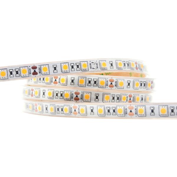 Waterproof 5050 Single Color LED Strip Lights 12V 24V Warm White Blue Green Outdoor IP65 IP68
