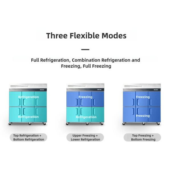 Full Set Kitchen Equipment Commercial Fridge/Freezers with Vertical Refrigerator Freezer