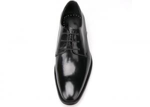 Quality Italian Mens Leather Dress Shoes Black Lace Dress Shoes For Business Office wholesale