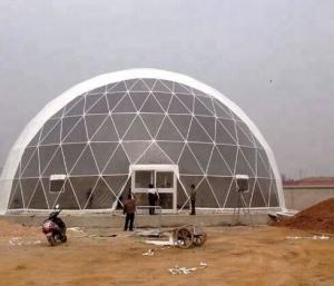 China 16M Diameter PVC Geodesic Dome Tent Outdoor Hotel Igloo Party Tents Big Exhibition Dome  Tent on sale