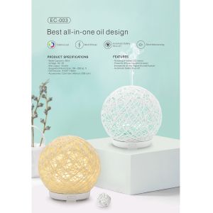 Quality Ball Net Design Rattan Essential Oil Diffuser Ultrasonic Air Humidifier wholesale