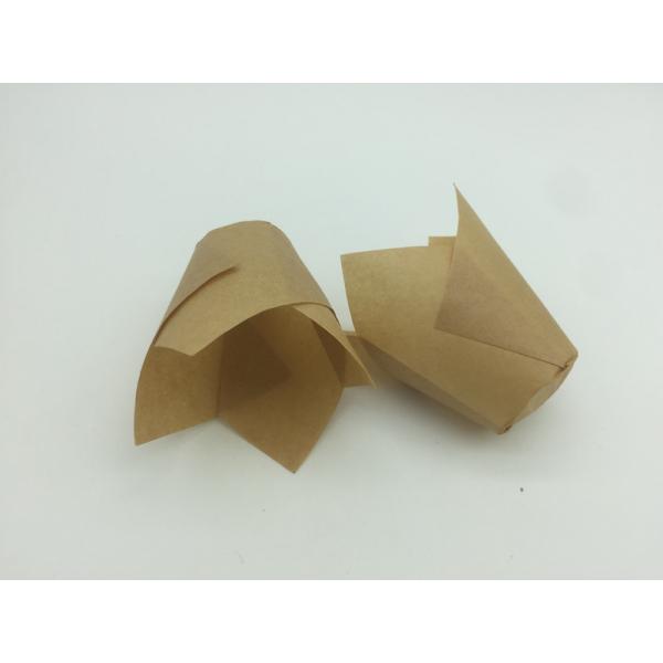 Single Wall Tulip Paper Cups Greaseproof Natural Tulip Baking Cups Bottom 50mm