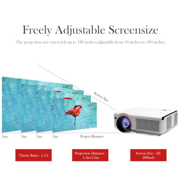 Android WIFI Beamer LCD HD 4K Theater DLP Projectors XGA 3500 Ansi Lumens