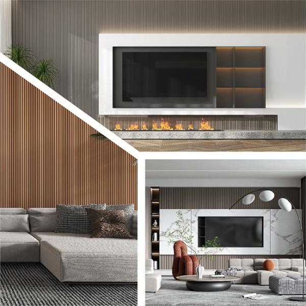 Indoor Wood 159mmx15mm FSC Interior Wall Paneling Waterproof CWB159B