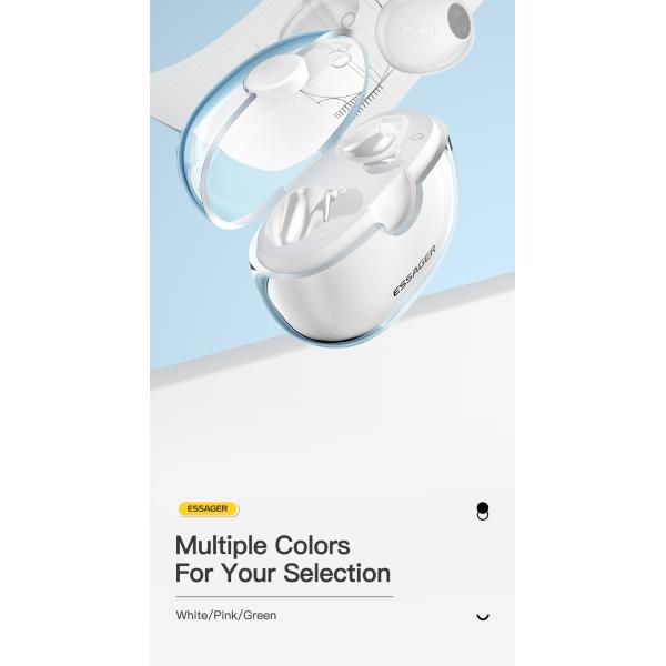 TWS Blue Tooth BT Wireless Headset Earphone Transparent 35mAh 300mAh For Ip Android