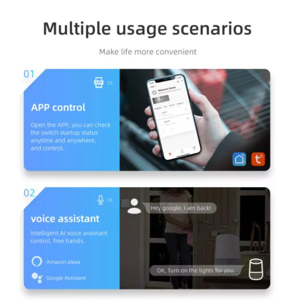 Smart Home Voice Control Eu Us Smart Wifi Wall Touch Switch 1/2/3 Gang Glass Panel Fan Light Switch Smart Home