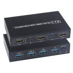 OEM HDMI KVM Switch Two Input And One Output Keyboard Mouse Printer USB Input 4K
