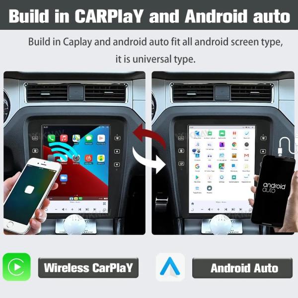 12.1 Inch Touch Screen Car radio For 2009--2013 Ford Mustang GPS Navigation Multimedia Player Wireless Carplay BT 4G