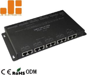 Quality Aluminium Alloy Shell DMX Signal Splitter 8 Channels Output / AC90-250V Input wholesale