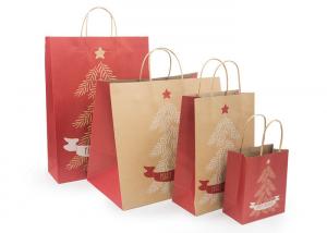 Quality Handmade Creative Luxury Christmas Packaging / Christmas Brown Paper Bags wholesale