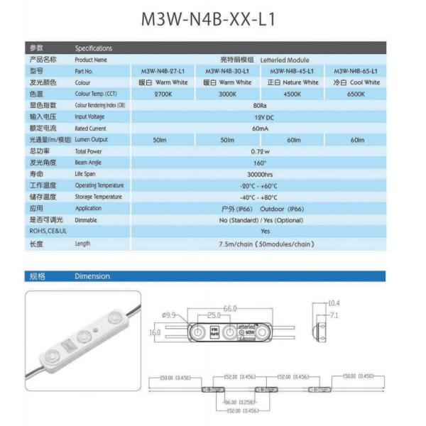 IP66 Waterproof Marquee Letter LED Modules 160 Degree Beam Angle