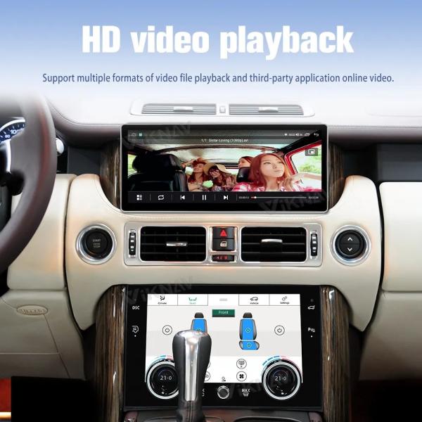 12.3Inch Touch Screen Stereo For 2002-2012 Range Rover V8 L322 128G Navigation GPS Multimedia Player Wireless Carplay 4G