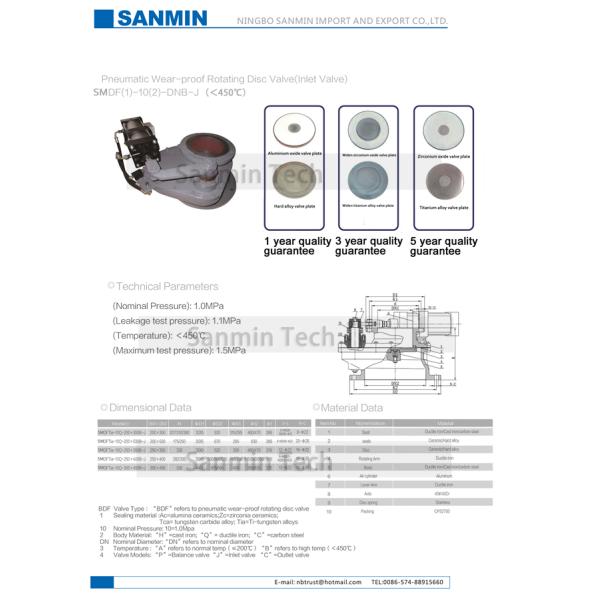 SMDF-DNB-J Double Disk Gate Valve Small Starting Load For Ash Conveying System