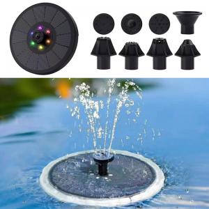 China 3W Lighted Wall Solar Floating Bird Bath Energy Power Water Garden Pond Fountain Submersible Pump Outdoor With Battery Backup LE on sale
