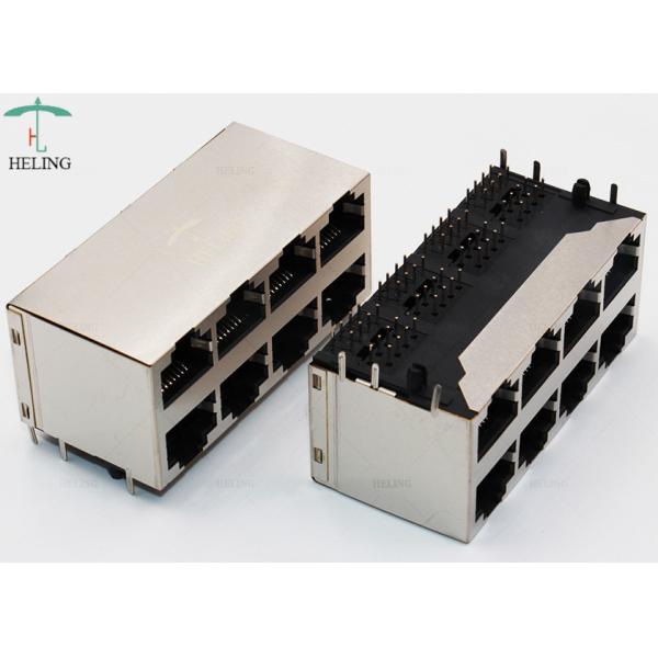 90 Degree Multiple Port RJ45 Female Jack MJ5988-B024-HRH1 1.5A 125VAC