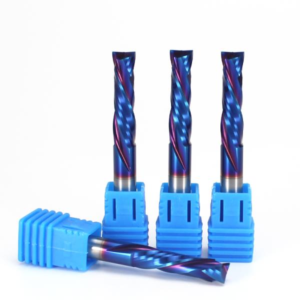 Cnc 4mm 6mm Two Flute Spiral up and Down Compression End Mill for Wood 1/4 Carbide Cutter Endmill 2f 3/8 Compression Router Bit