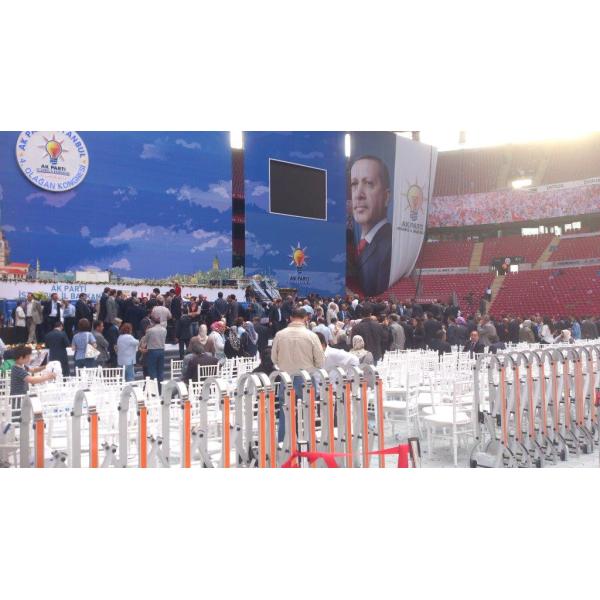 Hongmen Accordion Barrier S608Y Metro Gate Using At Turkey