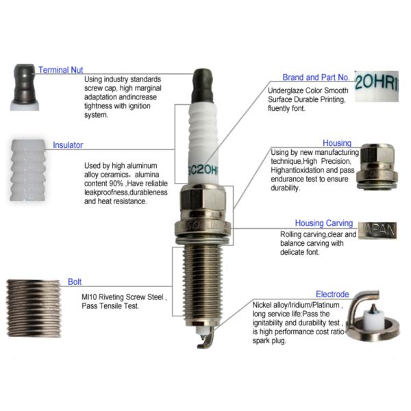 Spark Plug Original For Japanese Car 2012 4 Cyl. 1nzfxe 3485 Fk16r-a8 Iridium Long Life Spark Plug Fk16r-a8 90919-01265