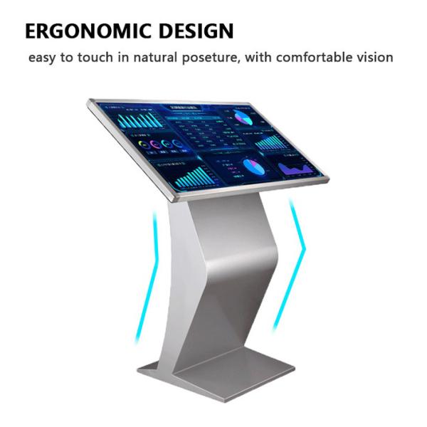 Hotel 6ms Horizontal Touch Screen Kiosk 32'' Black Kiosk Display Screen