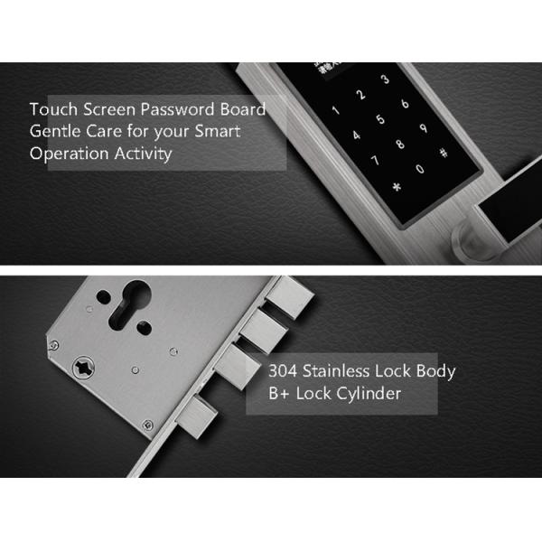 Residential Electronic Digital Door Lock , Multifuction Keyless Front Door Lock